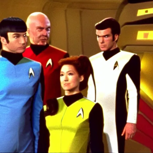 Prompt: A screenshot of a lost episode of Star Trek: The Next Generation