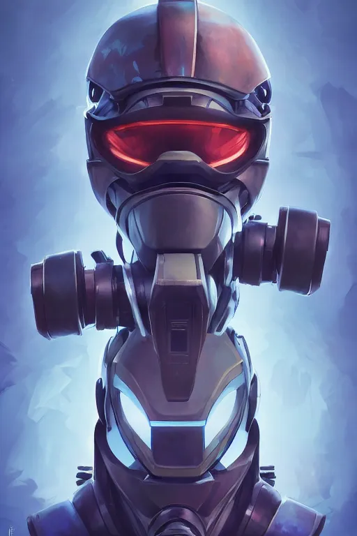 Image similar to epic mask helmet robot ninja portrait stylized as fornite style game design fanart by concept artist gervasio canda, behance hd by jesper ejsing, by rhads, makoto shinkai and lois van baarle, ilya kuvshinov, rossdraws global illumination radiating a glowing aura global illumination ray tracing hdr render in unreal engine 5