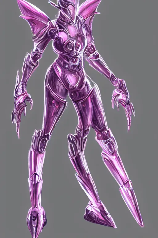 Image similar to galactic sized intricate high detailed elegant beautiful stunning quality giantess hot female warframe anthro mecha female dragon goddess, pink body, sleek metal head, sleek visor, smooth pink skin, sleek silver armor, bigger than galaxy, epic proportions, epic scale, epic size, warframe fanart, furry, dragon art, goddess, giantess, furaffinity, octane