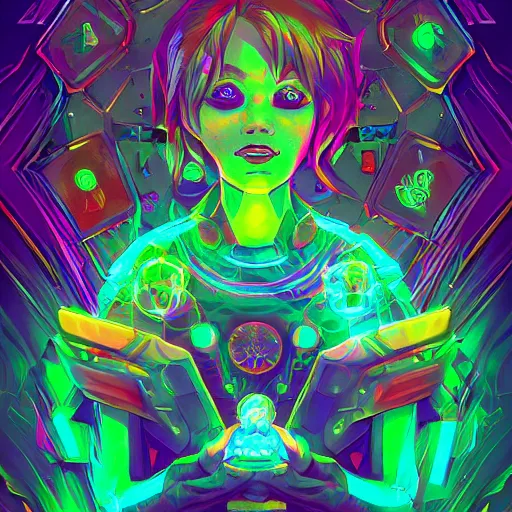 Image similar to skill magic geek inside matrix deepdream radiating a glowing aura stuff loot legends stylized digital illustration video game icon artstation lois van baarle, ilya kuvshinov, rossdraws,