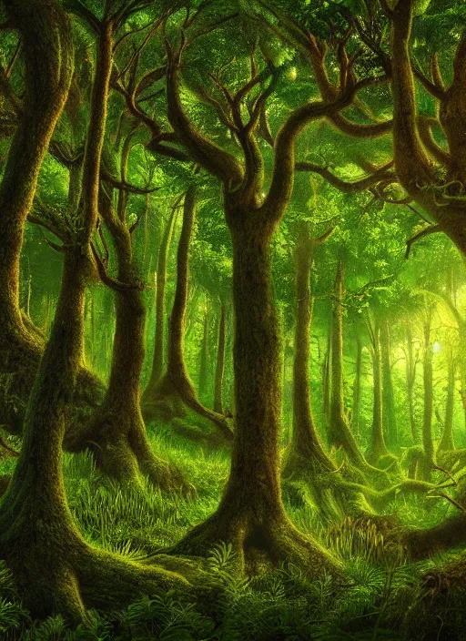 Prompt: lush forest, high detail, 4 k, surrealism style