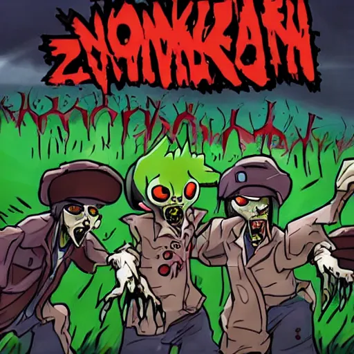 zombies eating pokemon