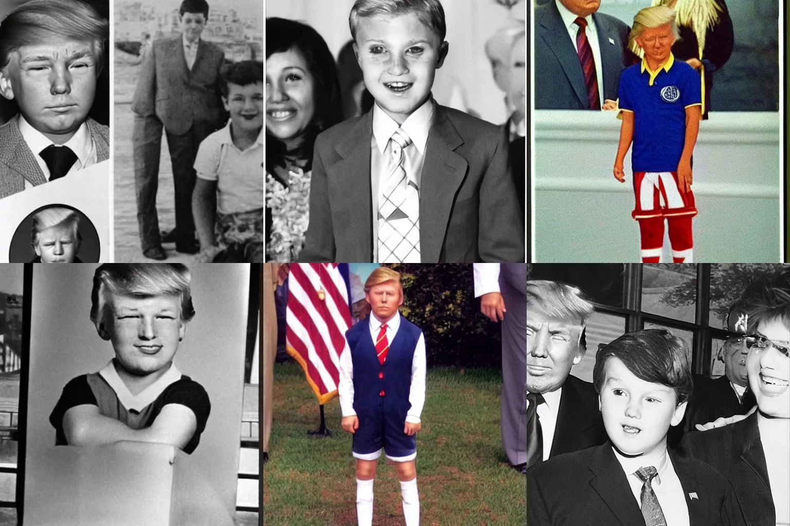 Prompt: Donals Trump as 12 year old child.