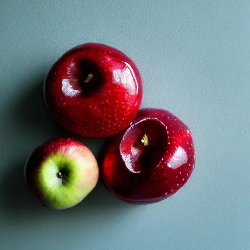 Image similar to delicate fishscale shimmering apple fruit pomegranate