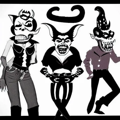 Image similar to rockabilly demon, rockabilly goblin, rockabilly gremlin