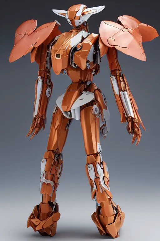 Image similar to futuristic nymphaea themed mecha waterlily upper body, sepals forming helmet, highly detailed, nymphaea, 8 k hd resolution, barbatos gundam with floral inlay, bandai box art, star wars, makoto kobayashi, frank gehry, raymond swanland