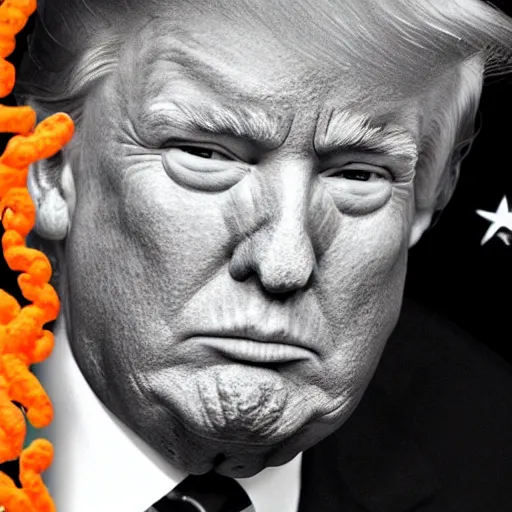 Image similar to Donald trump made out of cheetos