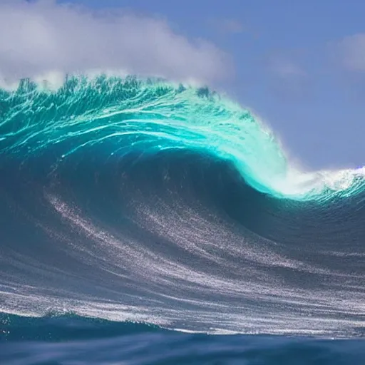 Image similar to diagram of a giant wave at teahupo'o