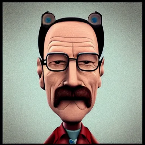 Image similar to walter white as a pixar character