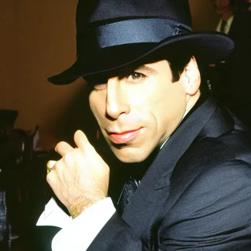 Image similar to john travolta as mafia boss