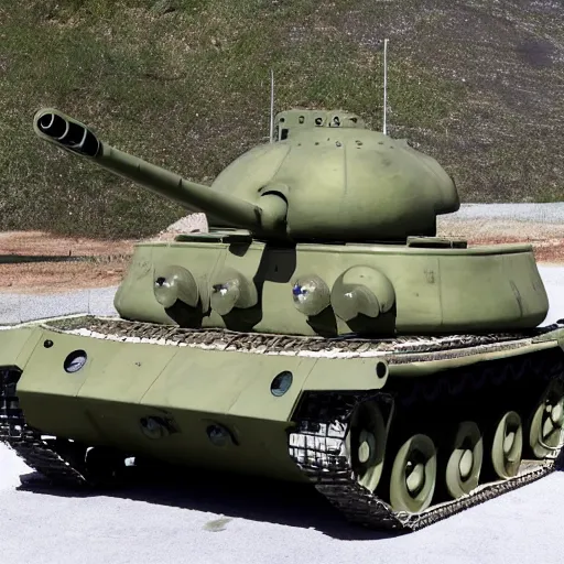 Prompt: a military tank but the wheels on the bottom are replaced with giant meatballs