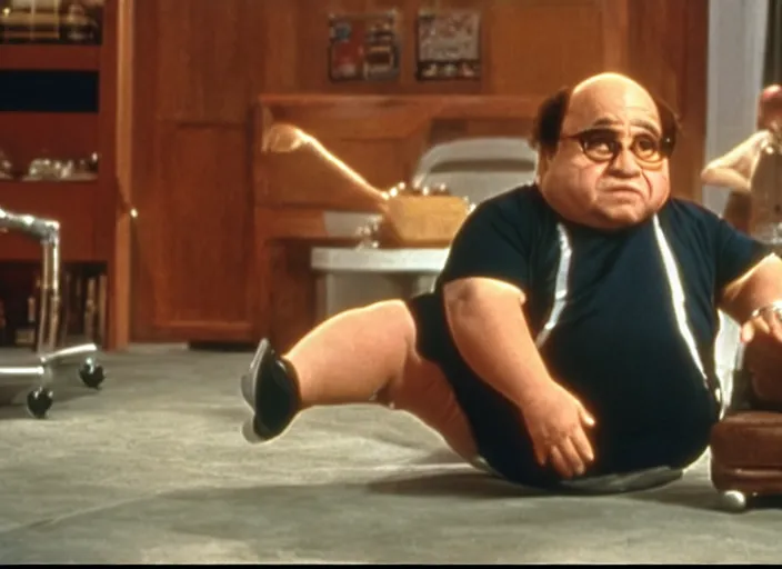 Image similar to film still of Danny Devito as Mini Me from Austin Powers