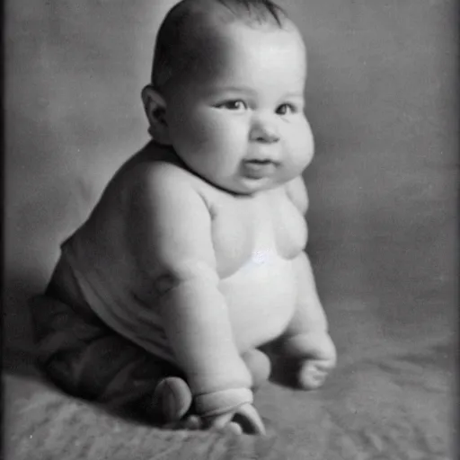 Image similar to big sir monster as a baby, photograph