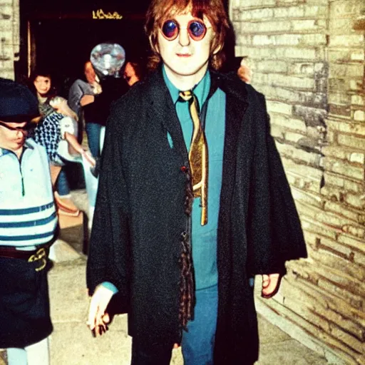 Prompt: john lennon dressed as harry potter