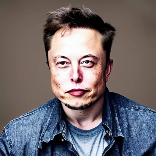 Image similar to A portrait photo of Elon Musk teams up with a teenage Elon Musk, perfect faces, 50 mm, award winning photography