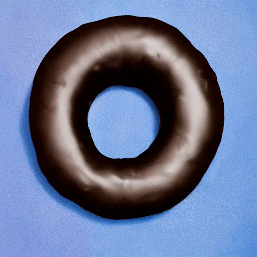 Prompt: a black donut
