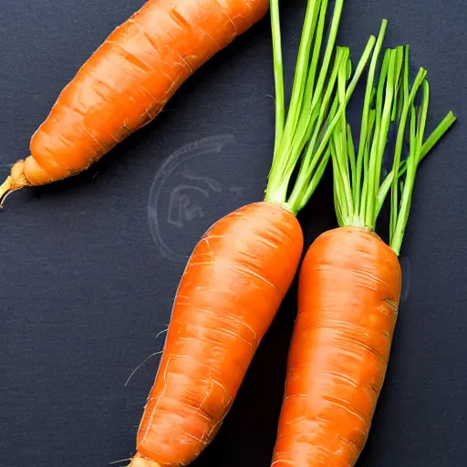 Prompt: photo Carrots on a table