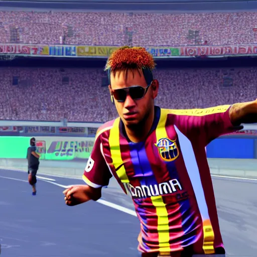 Image similar to screenshot of neymar in gta v, grand theft auto