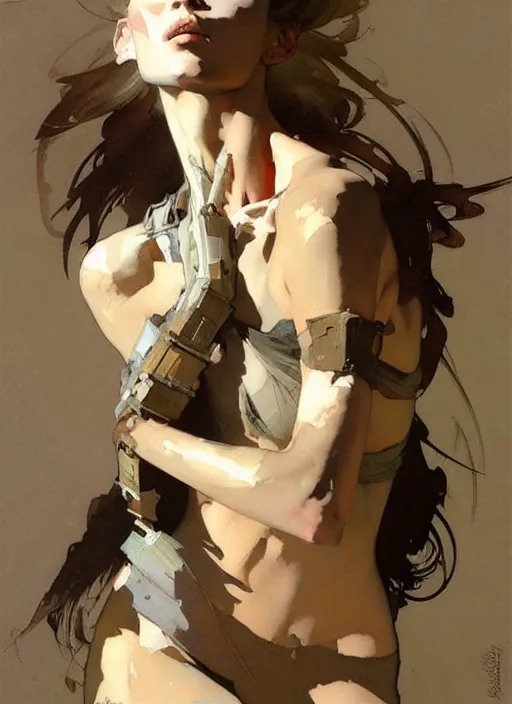 Image similar to beautiful neutral earth toned palette knife painting artwork by yoji shinkawa jeremy mann, 💃, charlie bowater and magali villeneuve and alphonse mucha, gaston bussiere, craig mullins, j. c. leyendecker, by artgerm