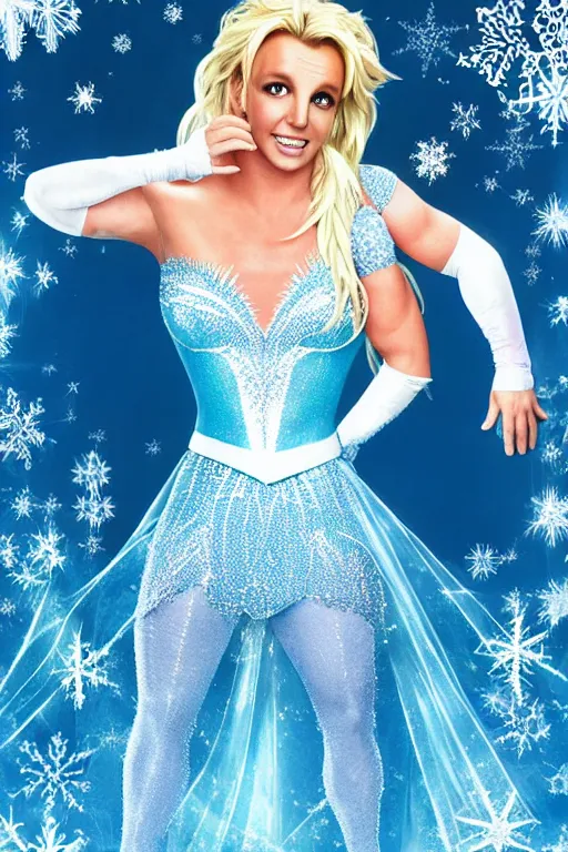 Image similar to britney spears as elsa from frozen