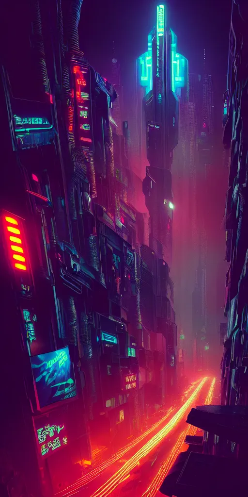 Image similar to epic cyberpunk arcade city : : blade runner, james guilleard, beeple, laurie greasley, dan mcpharlin : : ornate, dynamic, particulate, rich colors, intricate, elegant, highly detailed, centered, artstation, smooth, sharp focus, octane render, 3 d