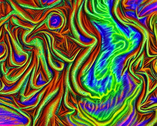 Prompt: deepdream slugdogs. a beautiful image of a mountain river, altered by googles deepdream algorithm