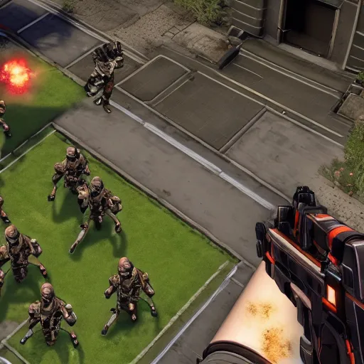 Image similar to Gameplay screenshot of XCOM 3, no UI, Unreal Engine 5