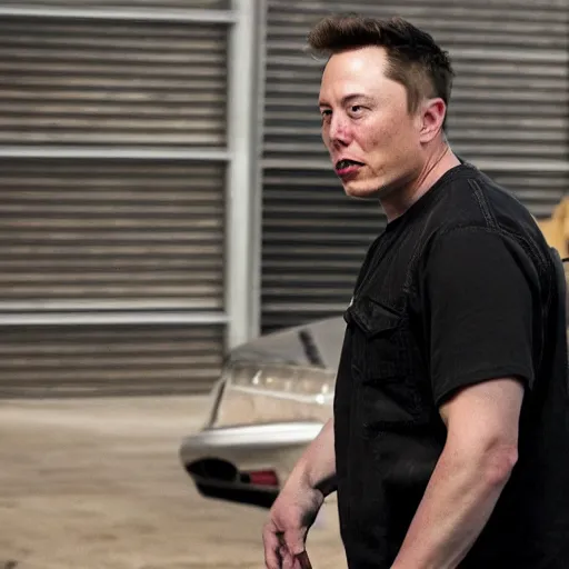 Image similar to Elon Musk in Sons of anarchy very detail4K quality super realistic