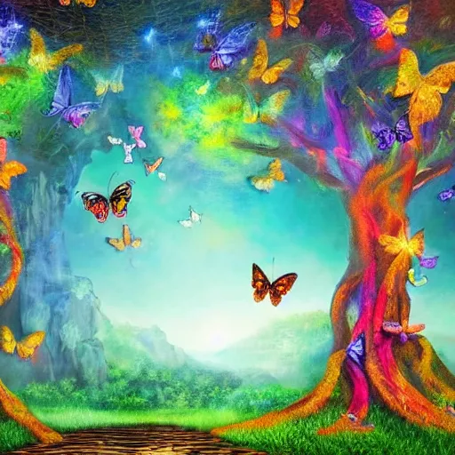 Magic Flying Butterfly Rainbow