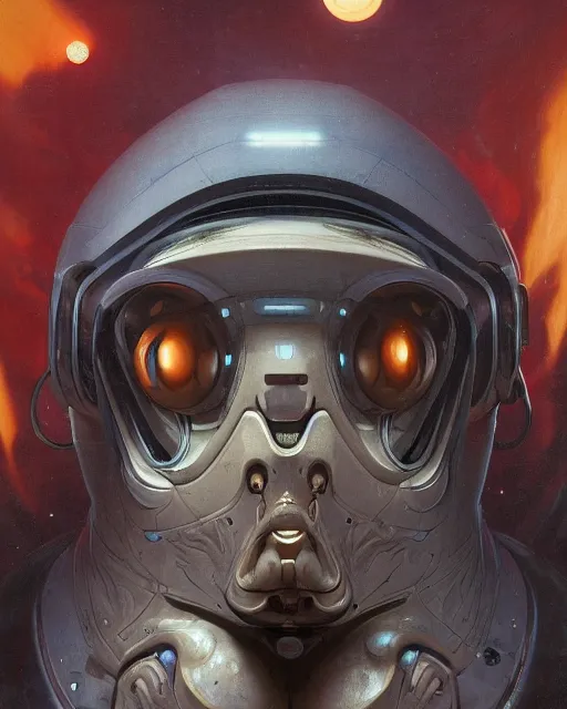 Image similar to Full shot of a venus squid monster astronaut defined facial features, intricate abstract. cyberpunk, symmetrical facial features. By Richard Corben By Ruan Jia and Artgerm and Range Murata and WLOP and Ross Tran and William-Adolphe Bouguereau and Beeple. Key Art. Fantasy Illustration. award winning, Artstation, intricate details, realistic, Hyperdetailed, clean ink detailed line drawing, 8k resolution.