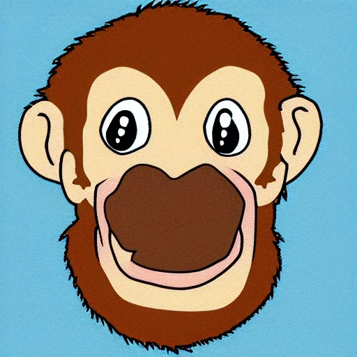 Image similar to retarded ape, bored ape art style, cartoon