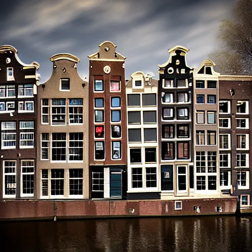 Prompt: Amsterdam, realistic, photo studio, HDR, 8k, trending on artstation