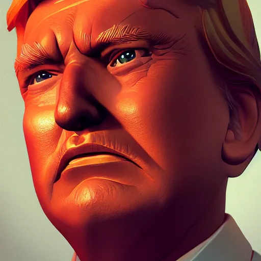 Prompt: Portrait of Donald Trump, Blizzard concept art, global illumination lighting, artstation lois van baarle, ilya kuvshinov, rossdraws