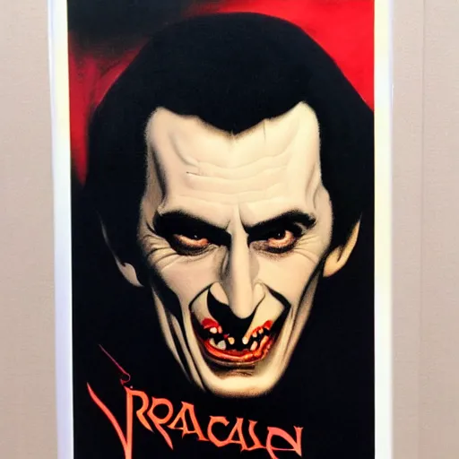 Image similar to photorealistic picture, by bob peak and alex ross, dracula movie poster in 1 9 8 4, gouache and wash paints, fine details, fine intricate, fine facial proportionate, fine body proportionate, fine fix broken line, fine fix duplicate line, smooth focus, sharp details, bokeh, 4 k