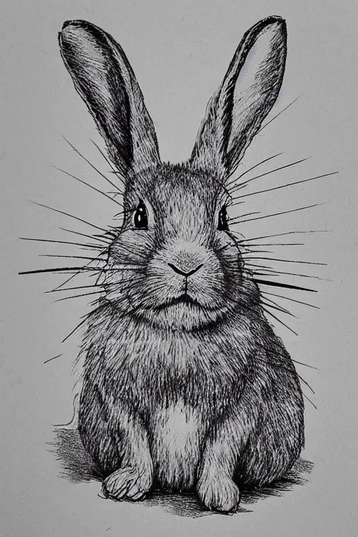 Prompt: “Exploded drawing of a rabbit with labels”