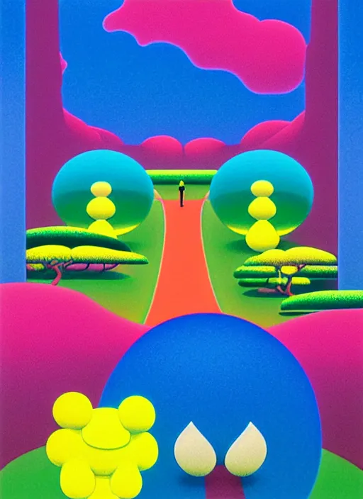 Image similar to garden by shusei nagaoka, kaws, david rudnick, airbrush on canvas, pastell colours, cell shaded, 8 k