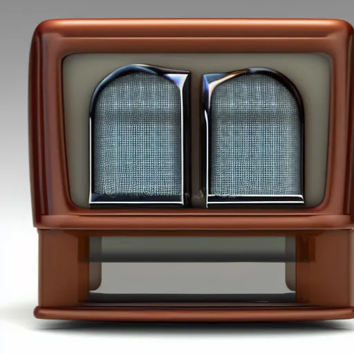 Prompt: antique crt analog monitor screen vacuum tube render 3 d clean sharp focus