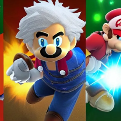 Prompt: announcment of a the new smash bros character 'Albert Einstein'