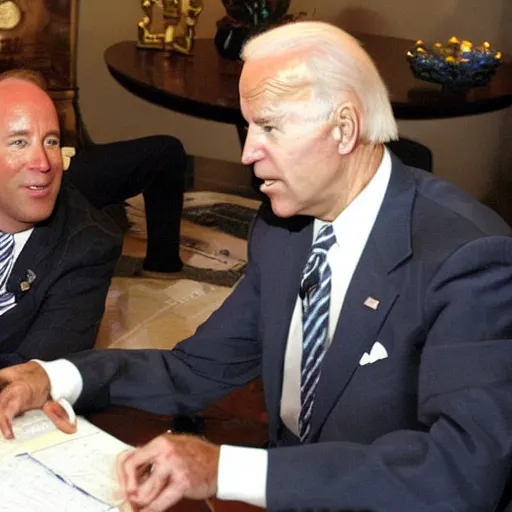 Image similar to joe biden playing world of warcraft with alex jones in 2 0 0 6