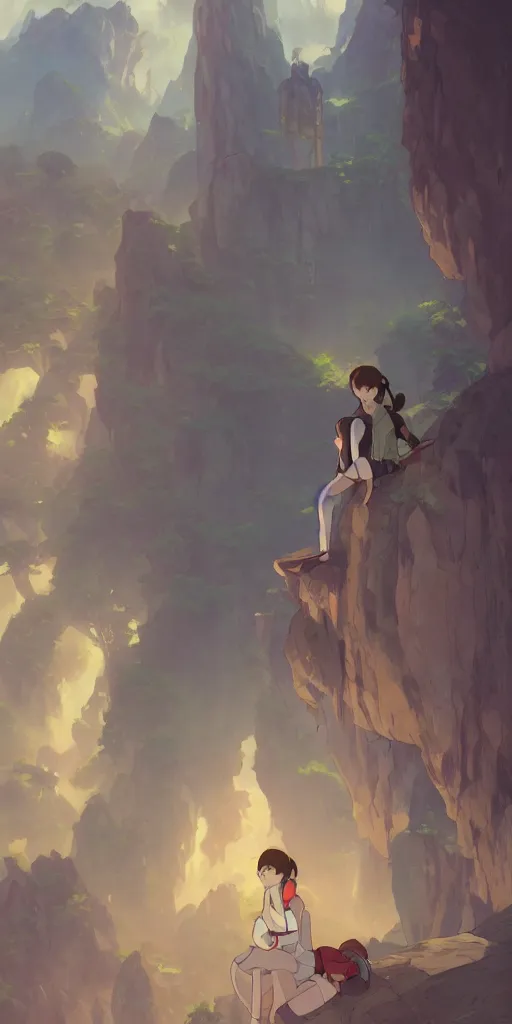 Image similar to i've been trying to call, style of studio ghibli, makoto shinkai, raphael lacoste, louis comfort tiffany, artgerm, james jean, ross tran, animation style, hd, ultra wide angle