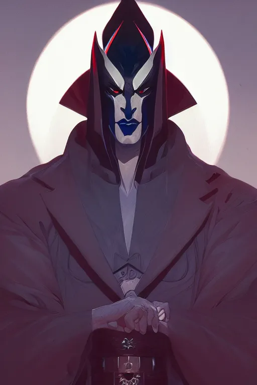 Image similar to a portrait of mister sinister, fantasy, sharp focus, intricate, elegant, digital painting, artstation, matte, highly detailed, concept art, illustration, ambient lighting, art by ilya kuvshinov, artgerm, alphonse mucha, and greg rutkowski