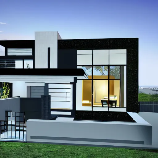 Image similar to a modern house architecture blueprint