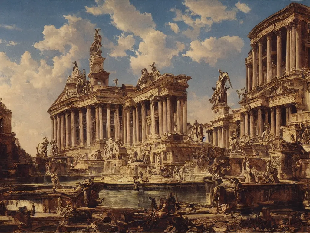 Image similar to vision of rome by adolf hiremy hirschl