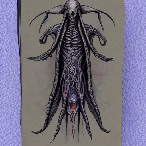 Prompt: ilithid mindflayer lich, D&d, highly detailed, honeycomb structure,