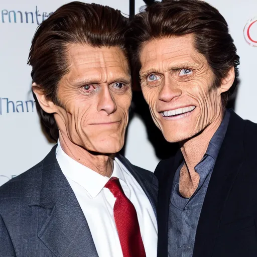 Image similar to spiderman with the head of willem dafoe