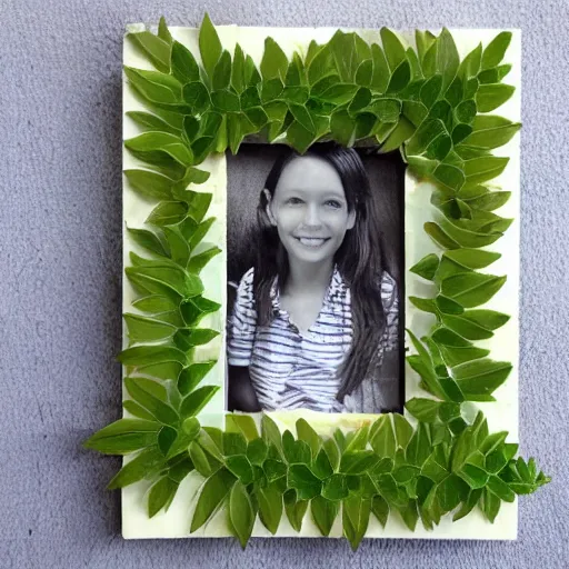 Image similar to frame mady by plants for instagram