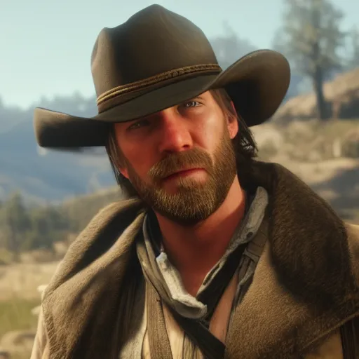 Prompt: Film still of Felix Kjellberg, from Red Dead Redemption 2 (2018 video game)