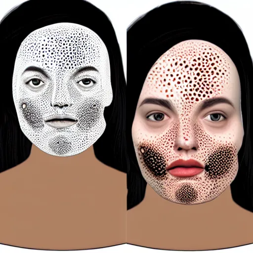 Prompt: trypophobia acne face, realistic