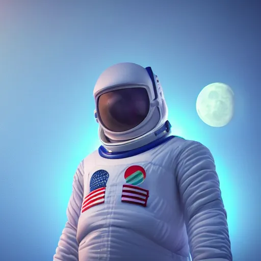 Image similar to moon man from the music video of the song saint pepsi - enjoy yourself!!, detailed, 8 k, hd, sharp focus, octane render, volumetric light