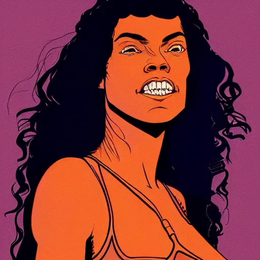 Image similar to rosario dawson retro minimalist portrait by jean giraud, moebius starwatcher comic, 8 k